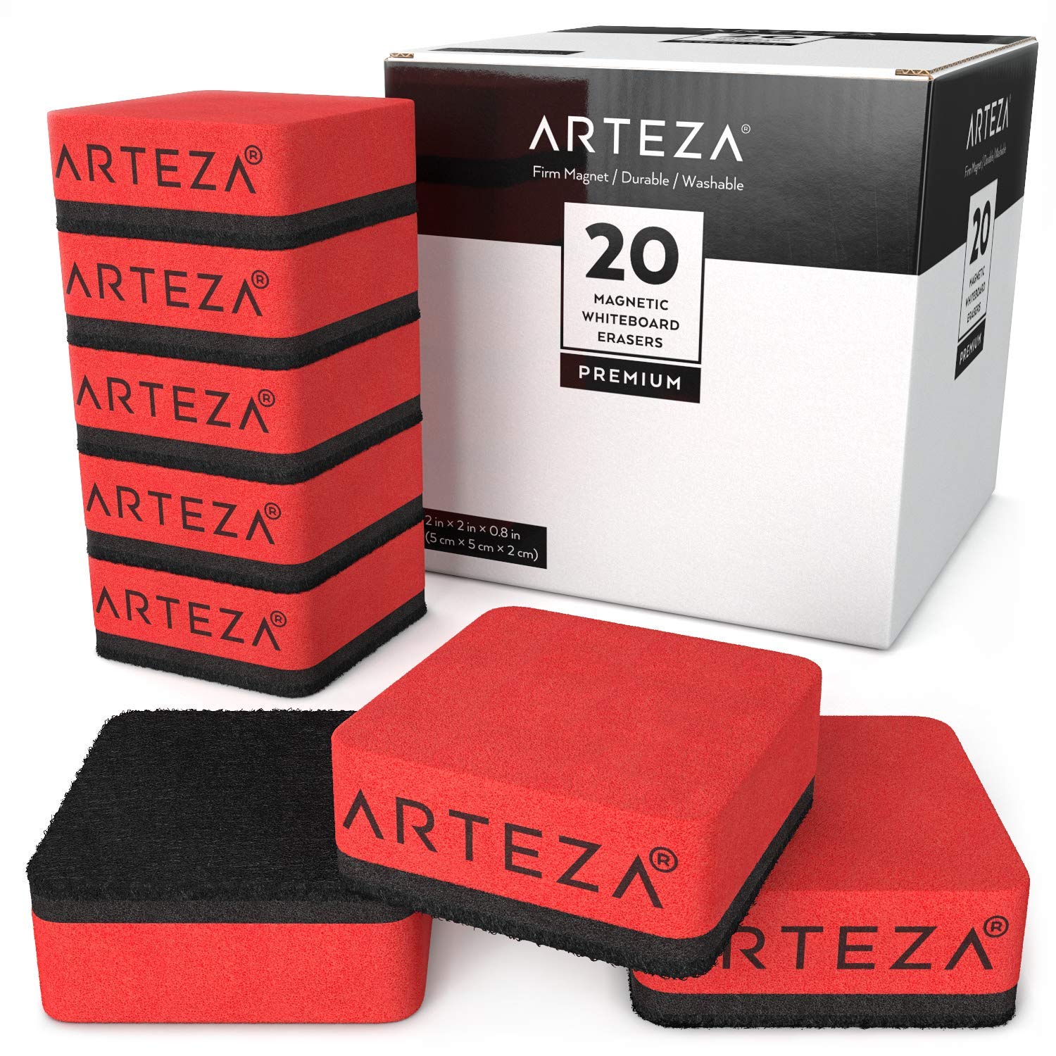 Amazon.co.jp: Arteza ミニホワイトボード消しゴム 20個パック 2 x 2 x